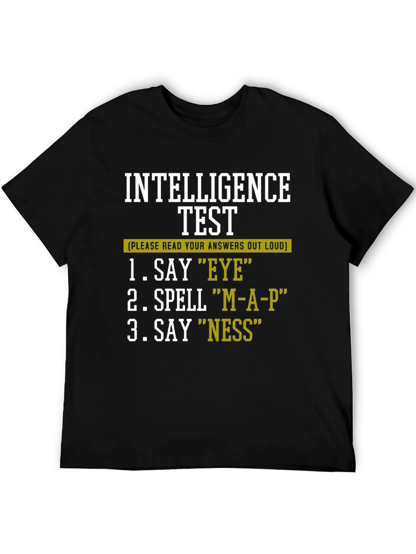 Black Intelligence Test Humor Tee view 5