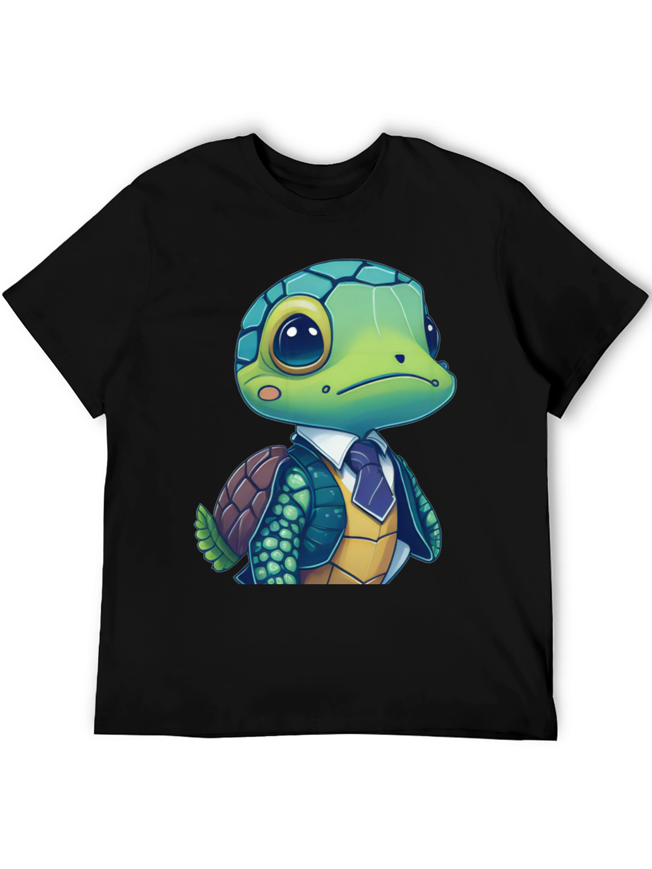Black Turtle in Suit Graphic Tee - Premium Cotton Blend view 5