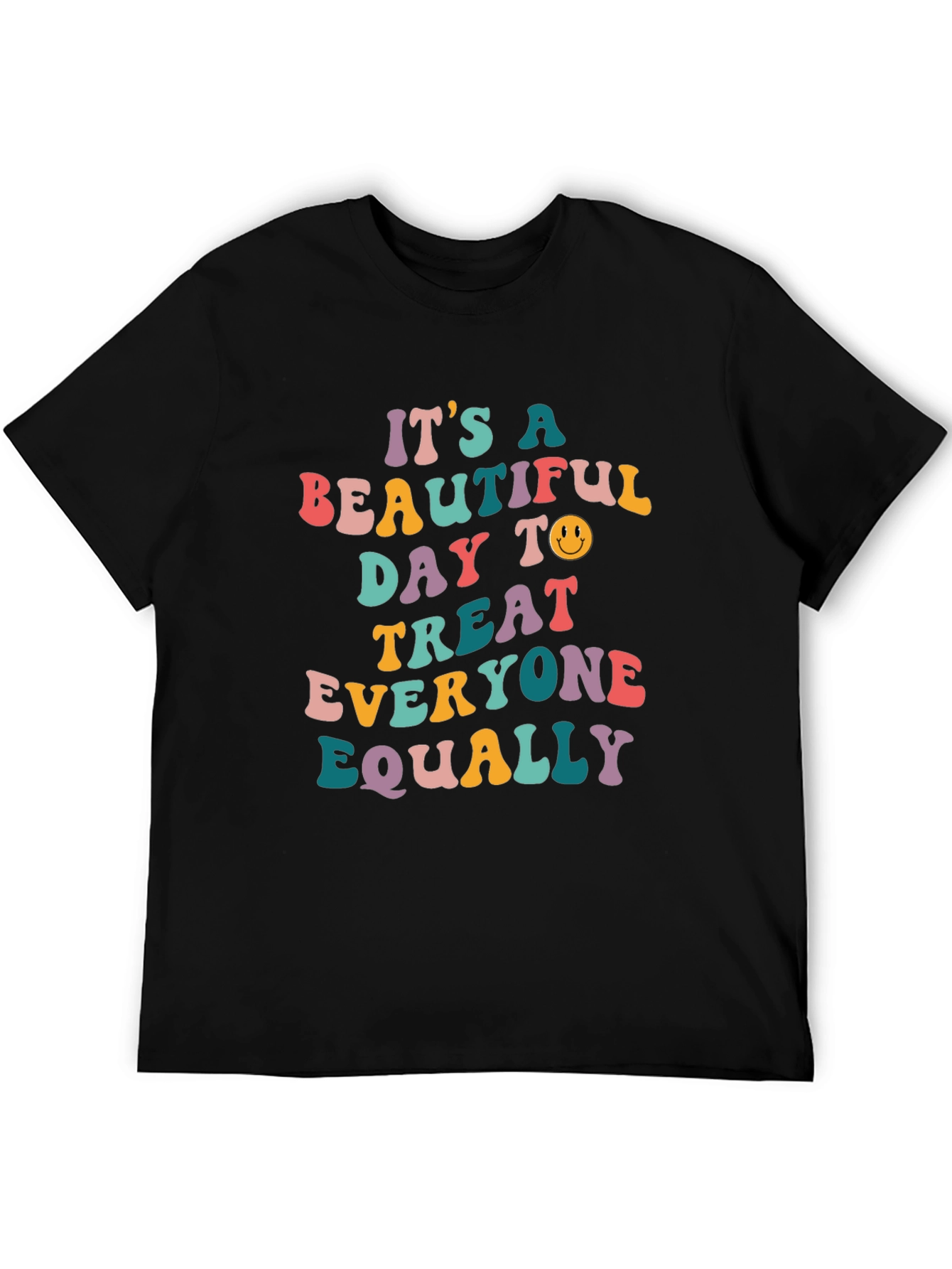 Black Treat Everyone Equally Graphic Tee view 5