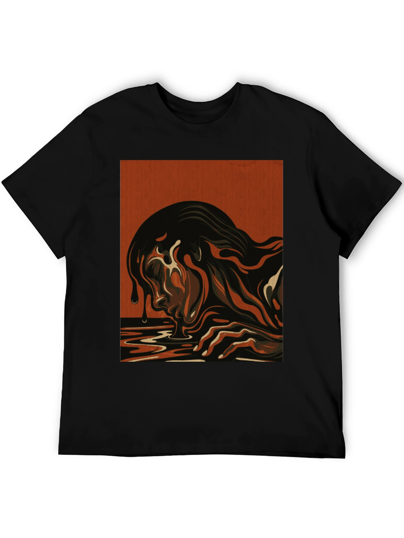 Black Artistic Drip Graphic Tee - Unique Design view 5