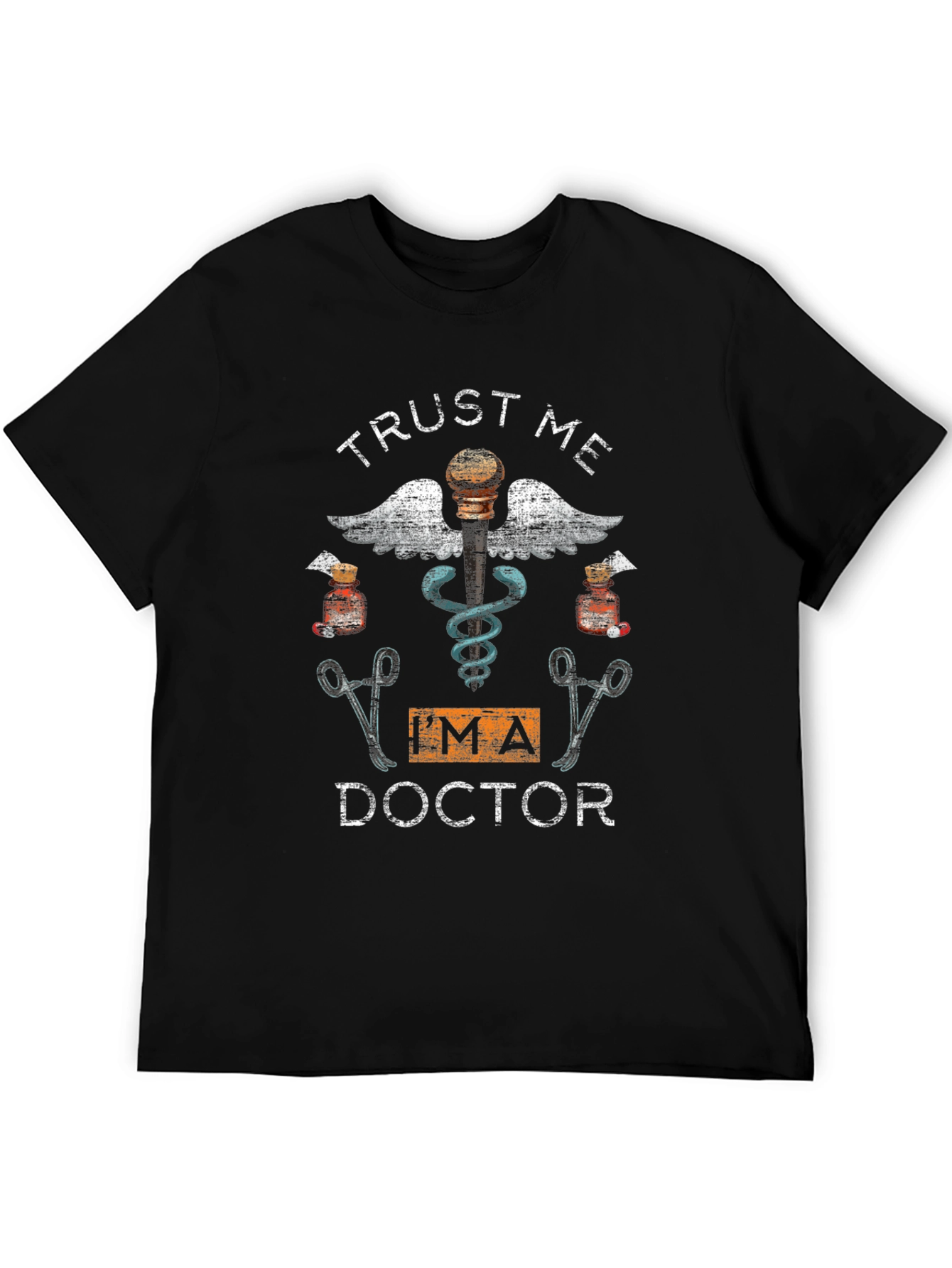 Black Trust Me I'm a Doctor T-Shirt view 5