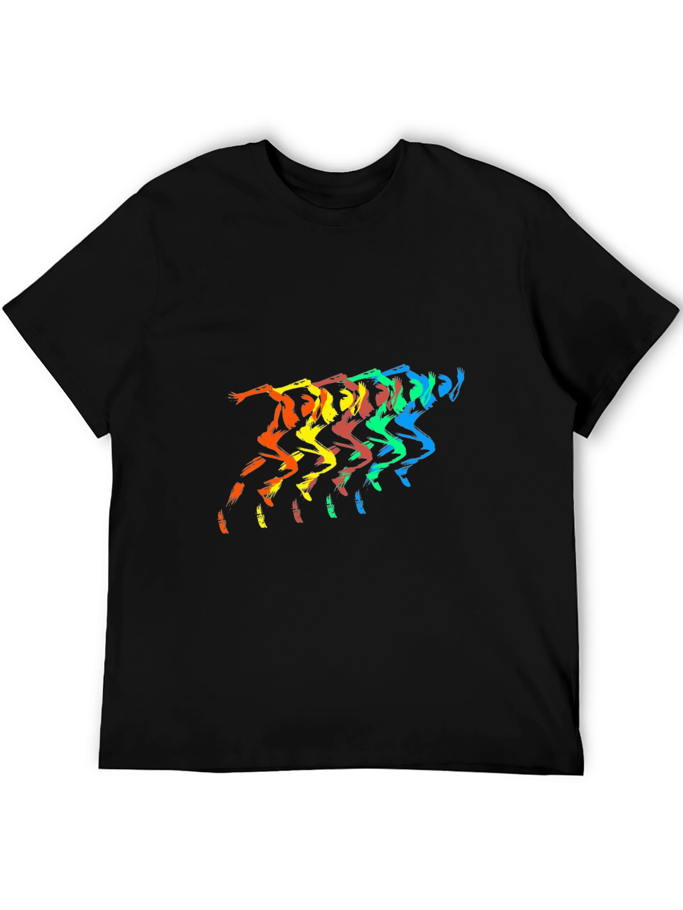 Black Rainbow Runner Black T-Shirt - Men's view 5