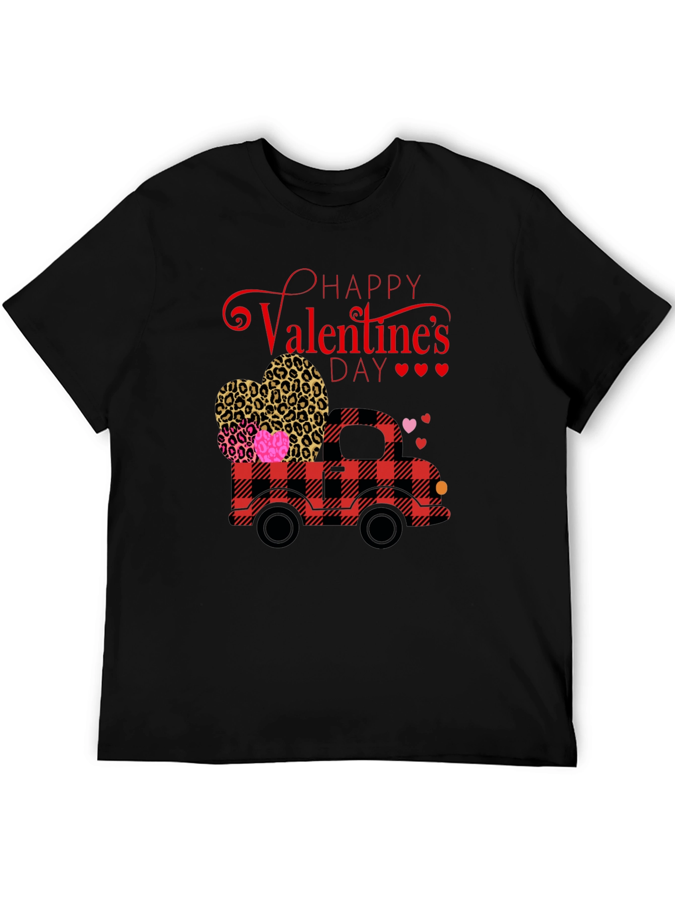 Black Valentine's Day Truck Graphic Tee view 5