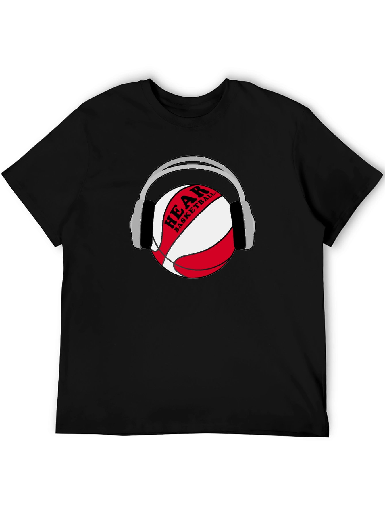 Black Hear Basketball Graphic T-Shirt - Black view 5