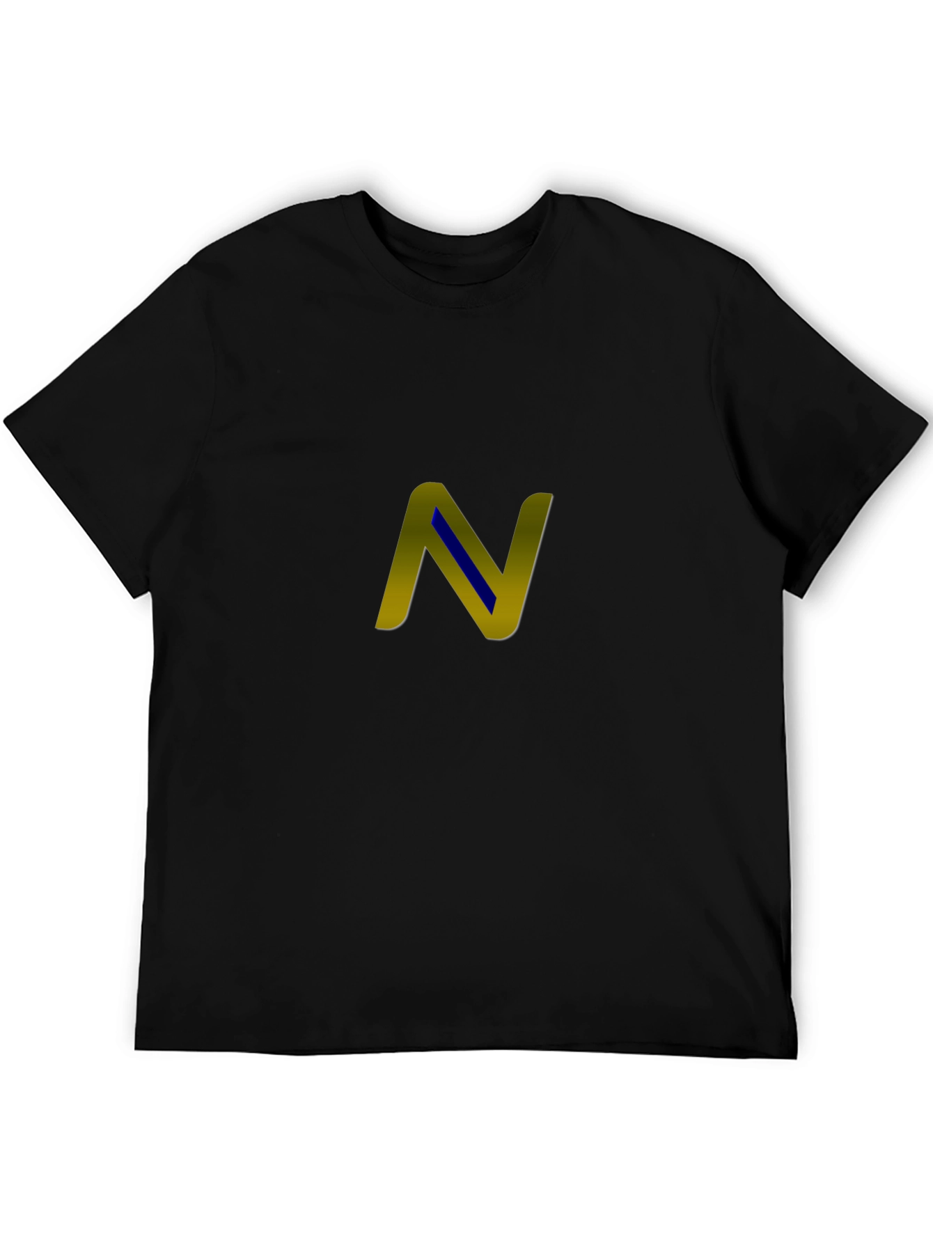 Black Stylish Black T-Shirt with Unique "N" Design view 5