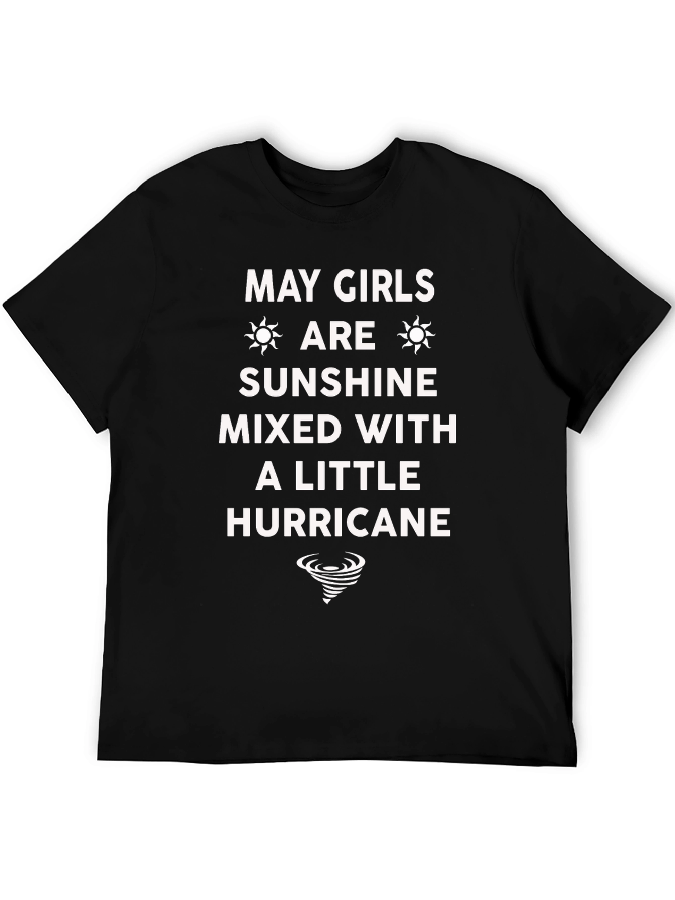 Black May Girls Sunshine Mixed With A Little Hurricane T-Shirt view 5