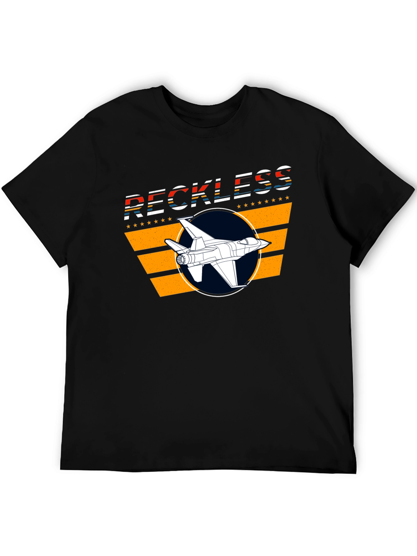 Black Reckless Jet Black Graphic T-Shirt view 5