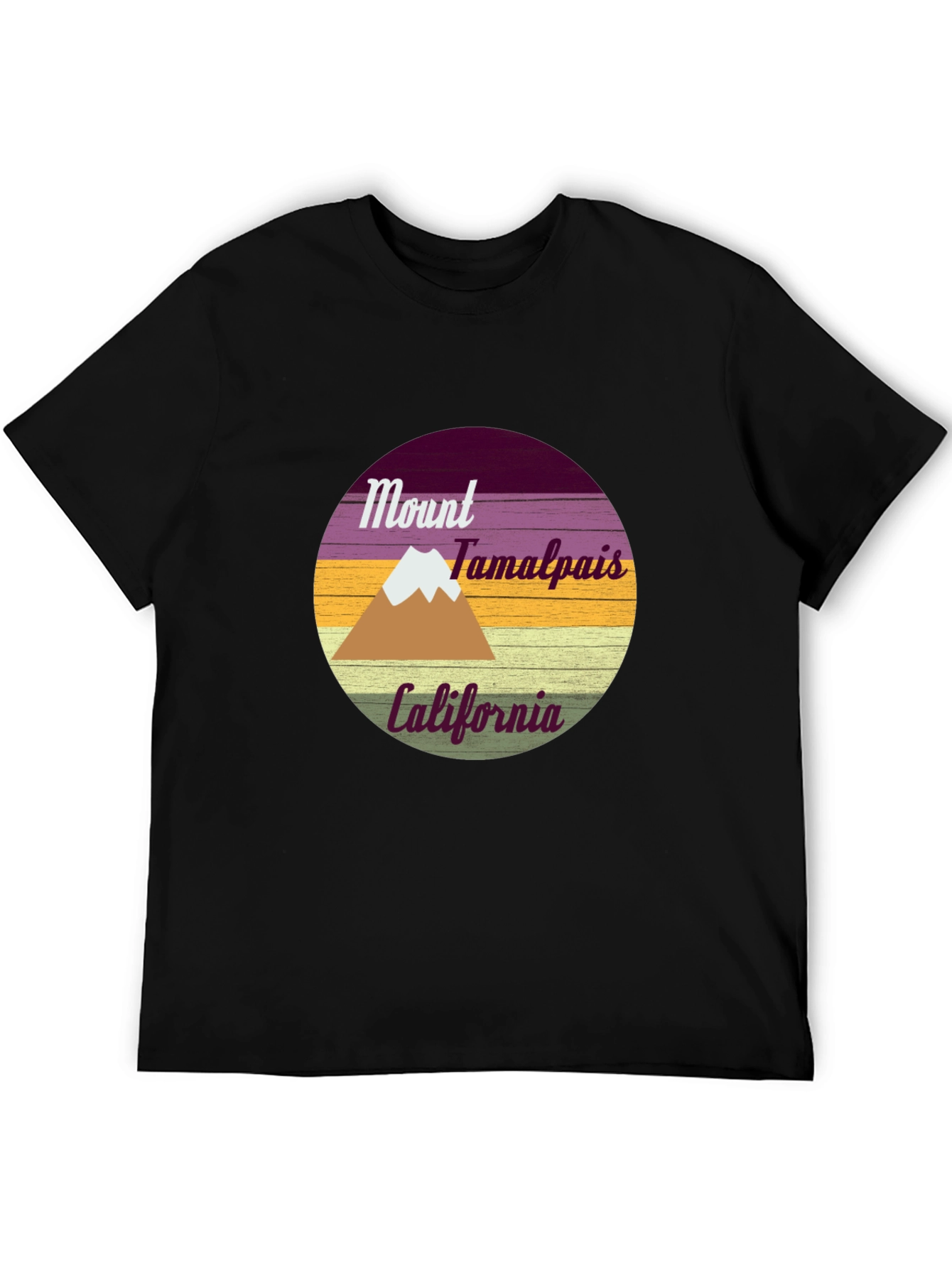 Black Mount Tamalpais California Graphic T-Shirt view 5