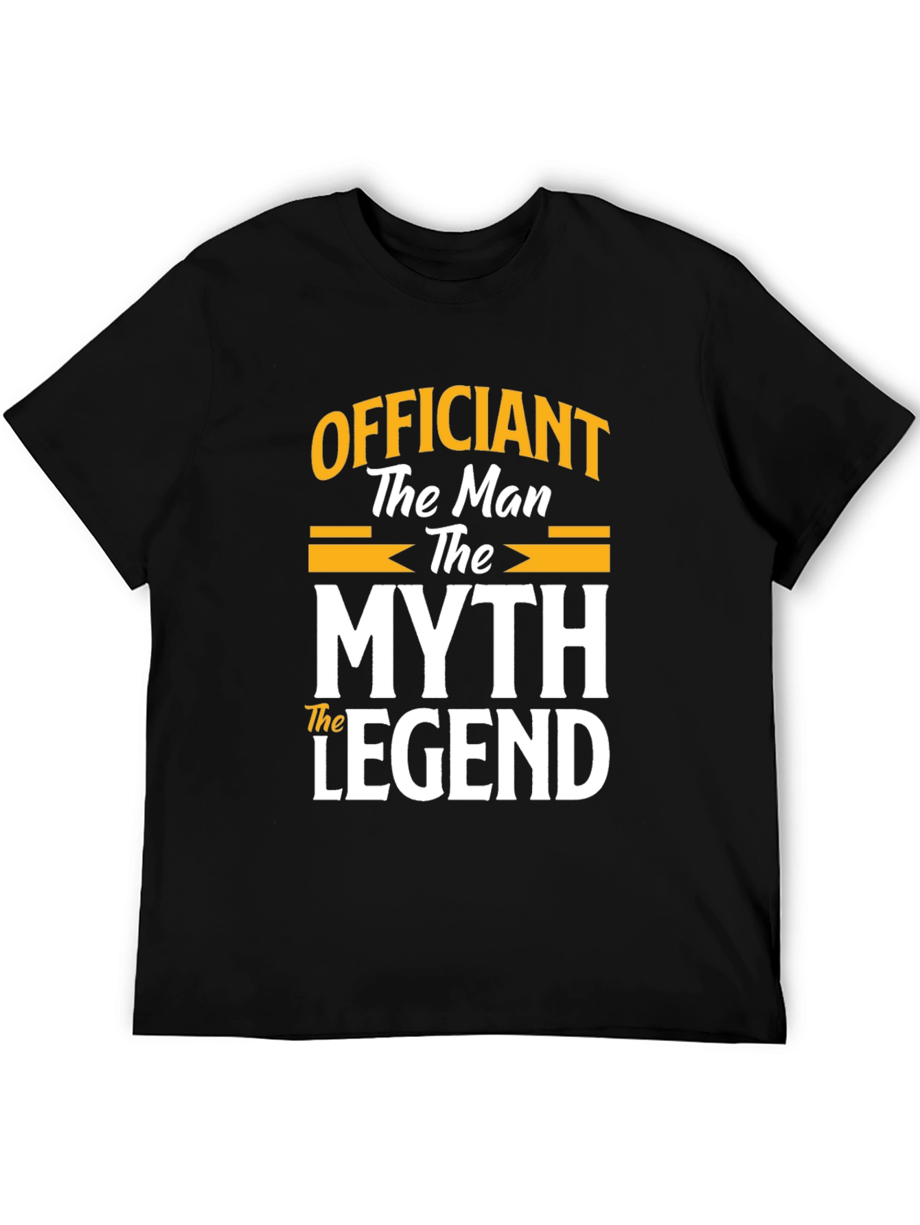 Black Officiant The Man, The Myth, The Legend Graphic Tee view 5