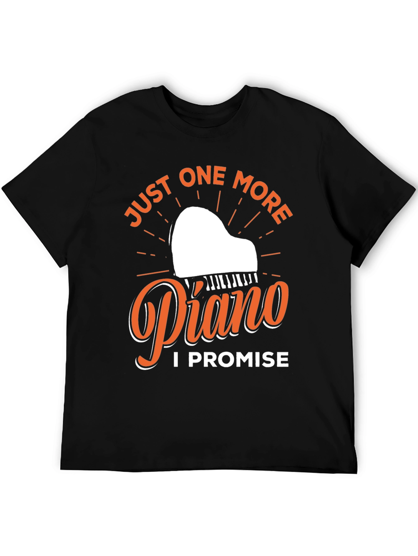 Black Just One More Piano T-Shirt - Musician Gift view 5