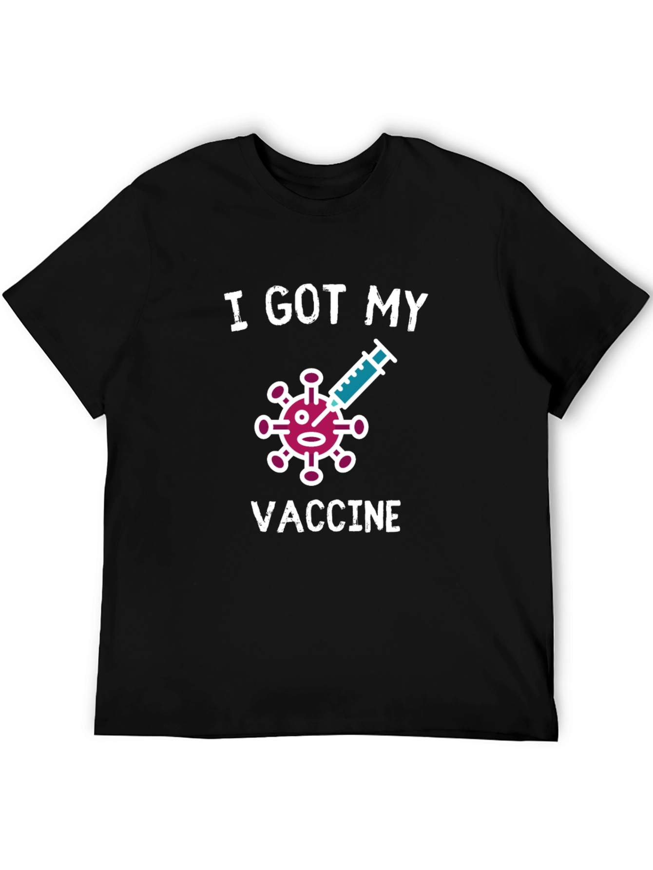 Black I Got My Vaccine T-Shirt - Novelty Graphic Tee view 5