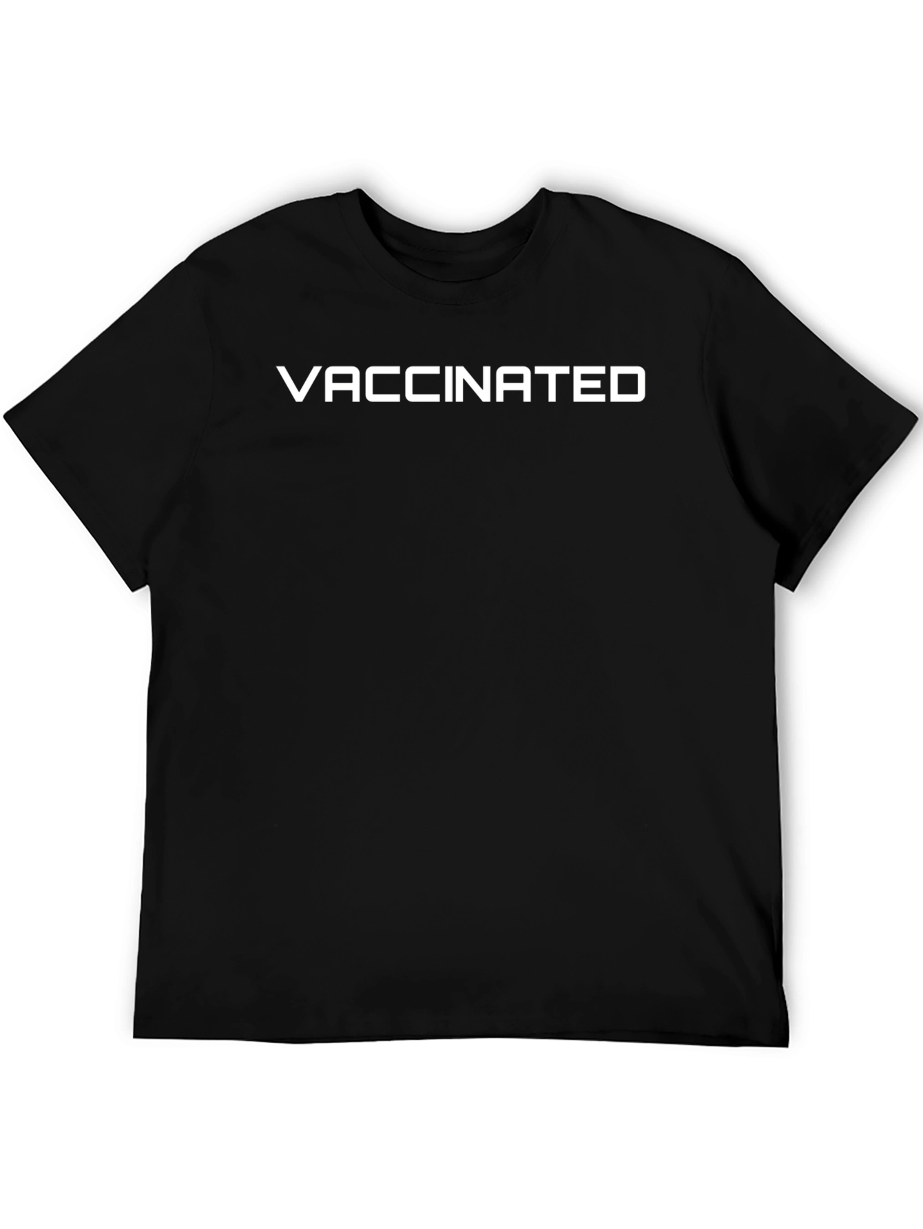 Black Vaccinated Black T-Shirt - Show Your Status view 5