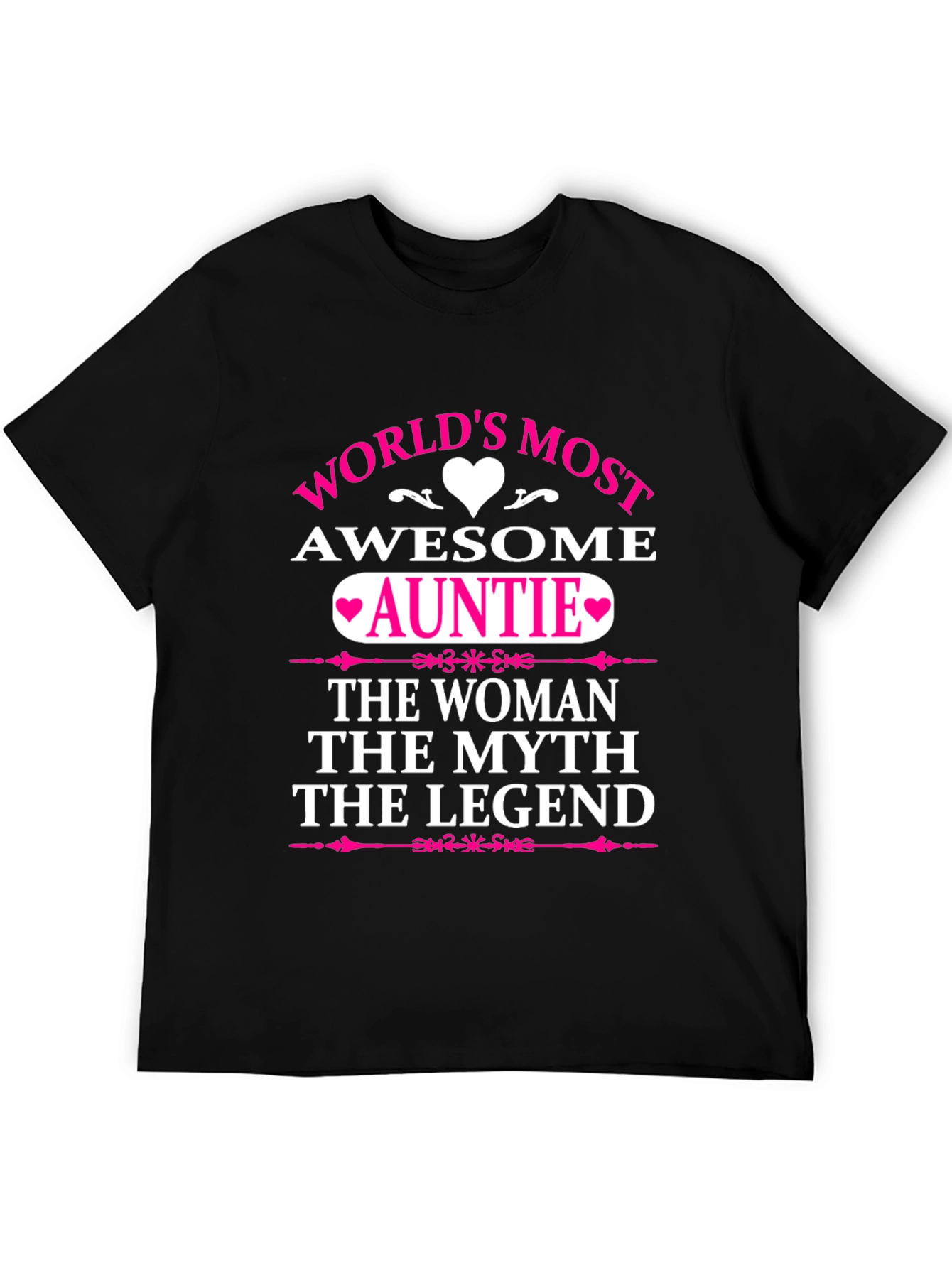 Black World's Most Awesome Auntie T-Shirt view 5