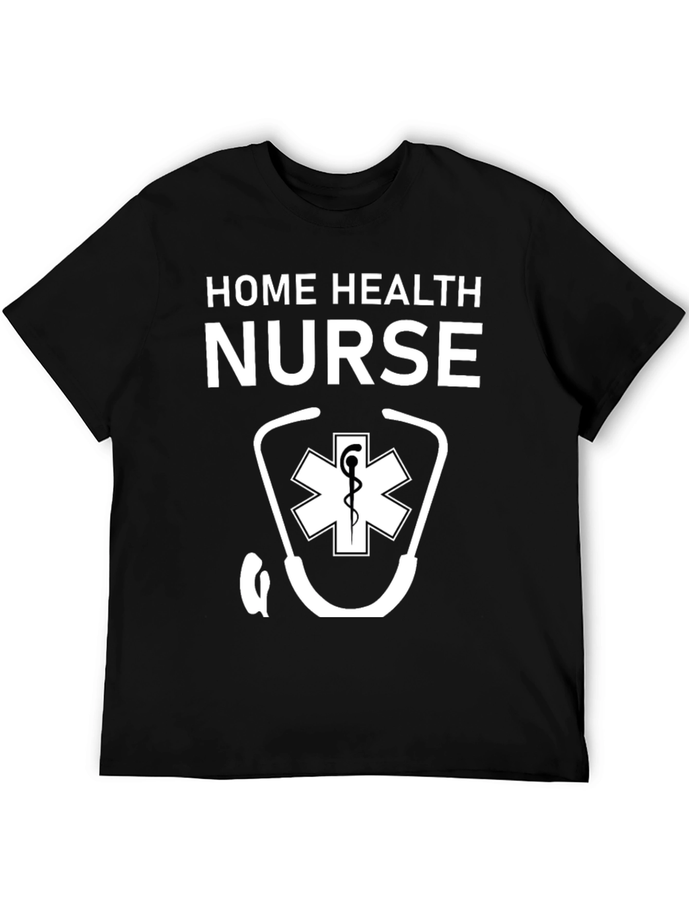 Black Home Health Nurse Graphic T-Shirt view 5