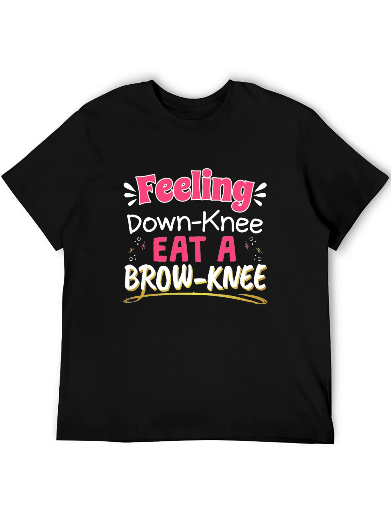 Black Eat A Brown-Knee T-Shirt - Funny Pun view 5
