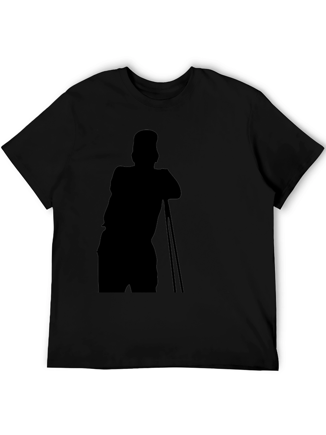 Black Stylish Black T-Shirt with Silhouette Print view 5