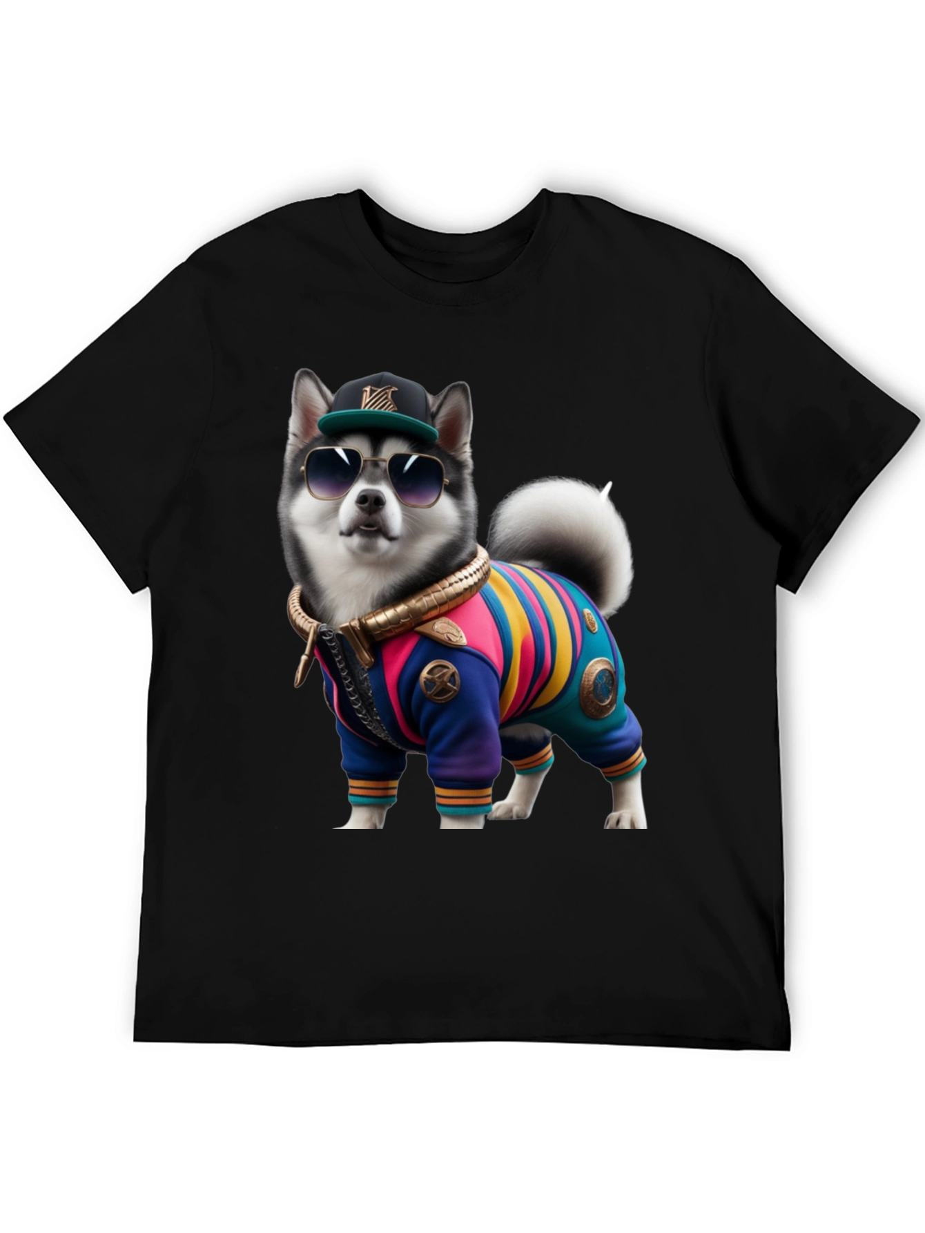 Black Dog in Outfit Graphic Tee view 5
