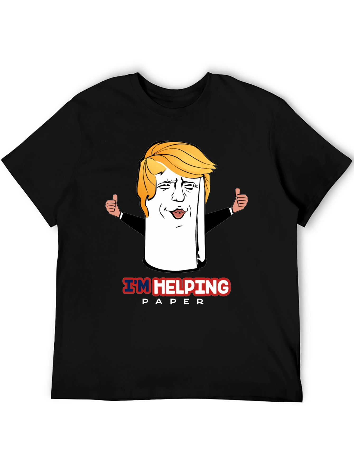 Black I'm Helping Paper - Funny Novelty T-Shirt view 5