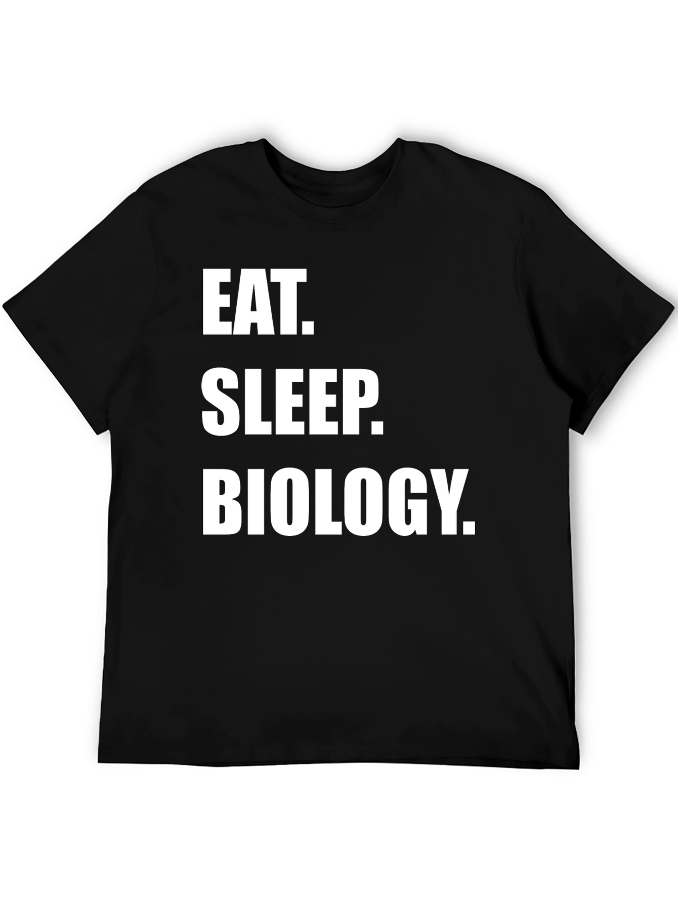 Black Eat Sleep Biology T-Shirt - Science Lover Tee view 5