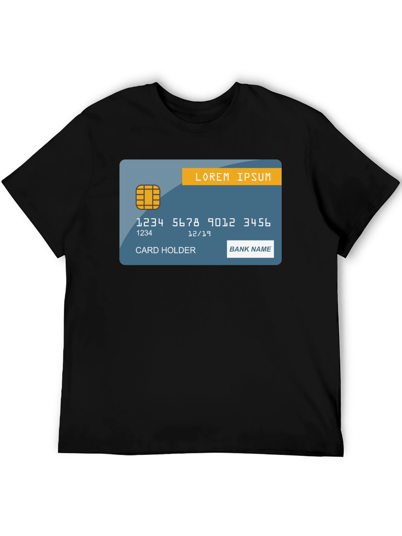 Black Credit Card T-Shirt - Black Graphic Tee view 5