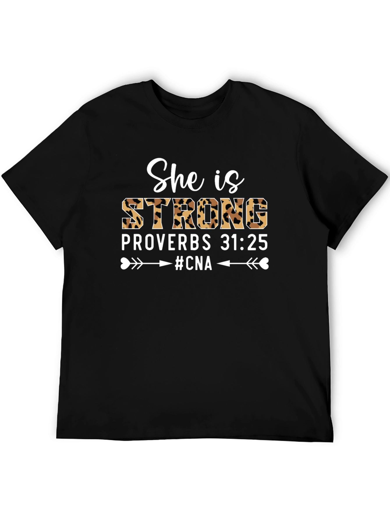 Black She is Strong Proverbs 31:25 #CNA T-Shirt view 5