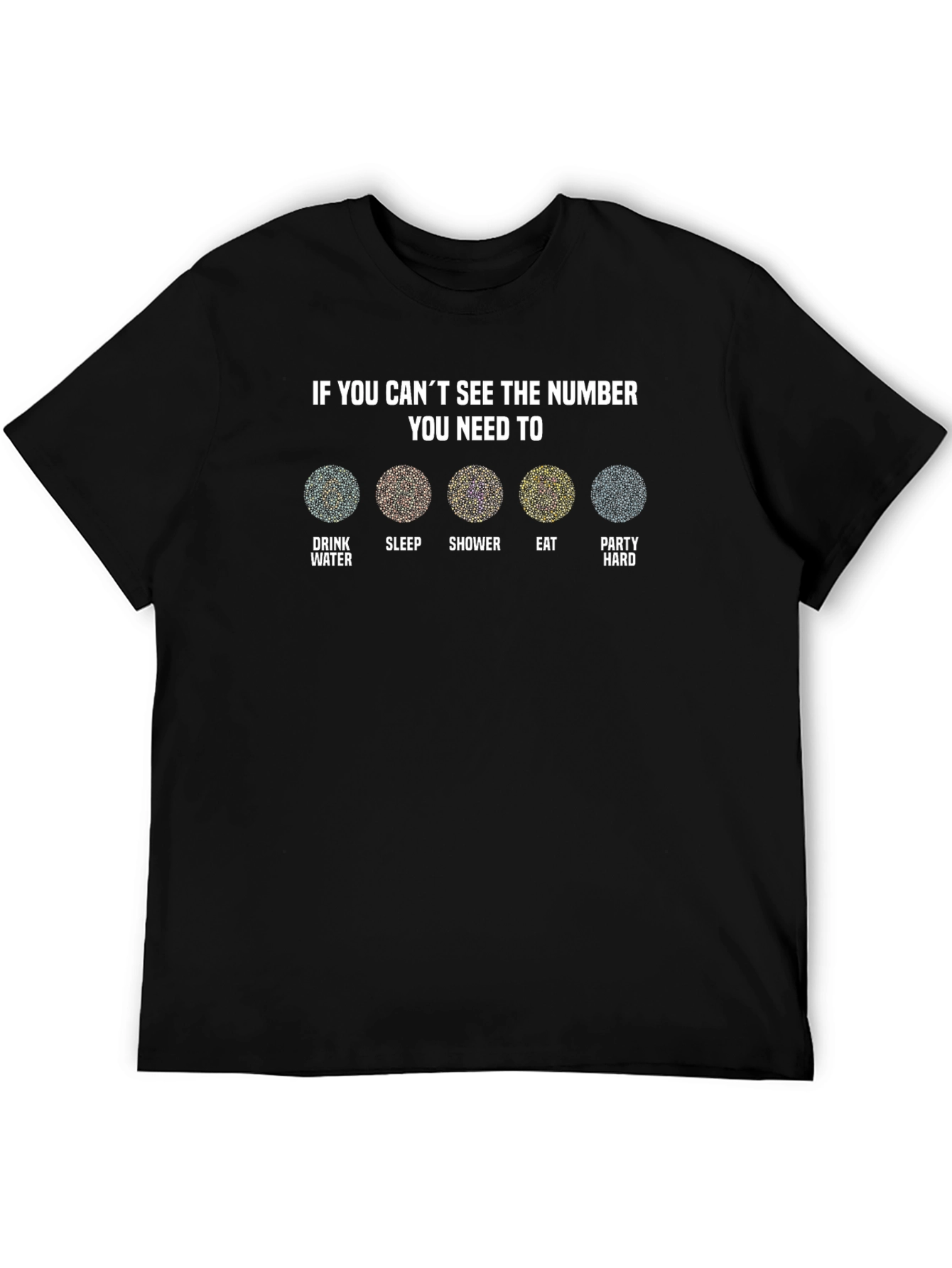 Black "See the Number" Graphic T-Shirt - Funny Novelty Tee view 5