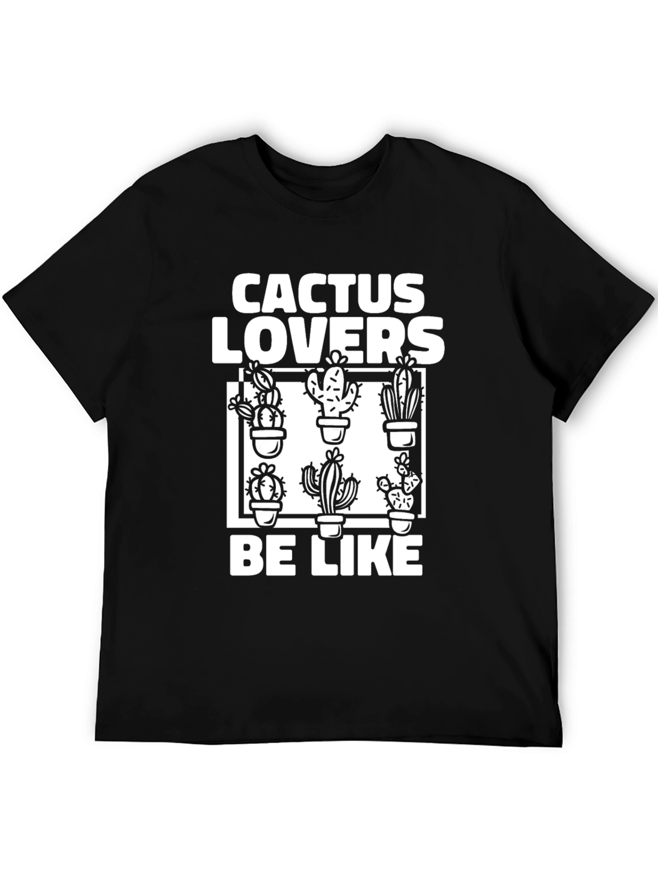 Black Cactus Lovers Graphic Tee view 5