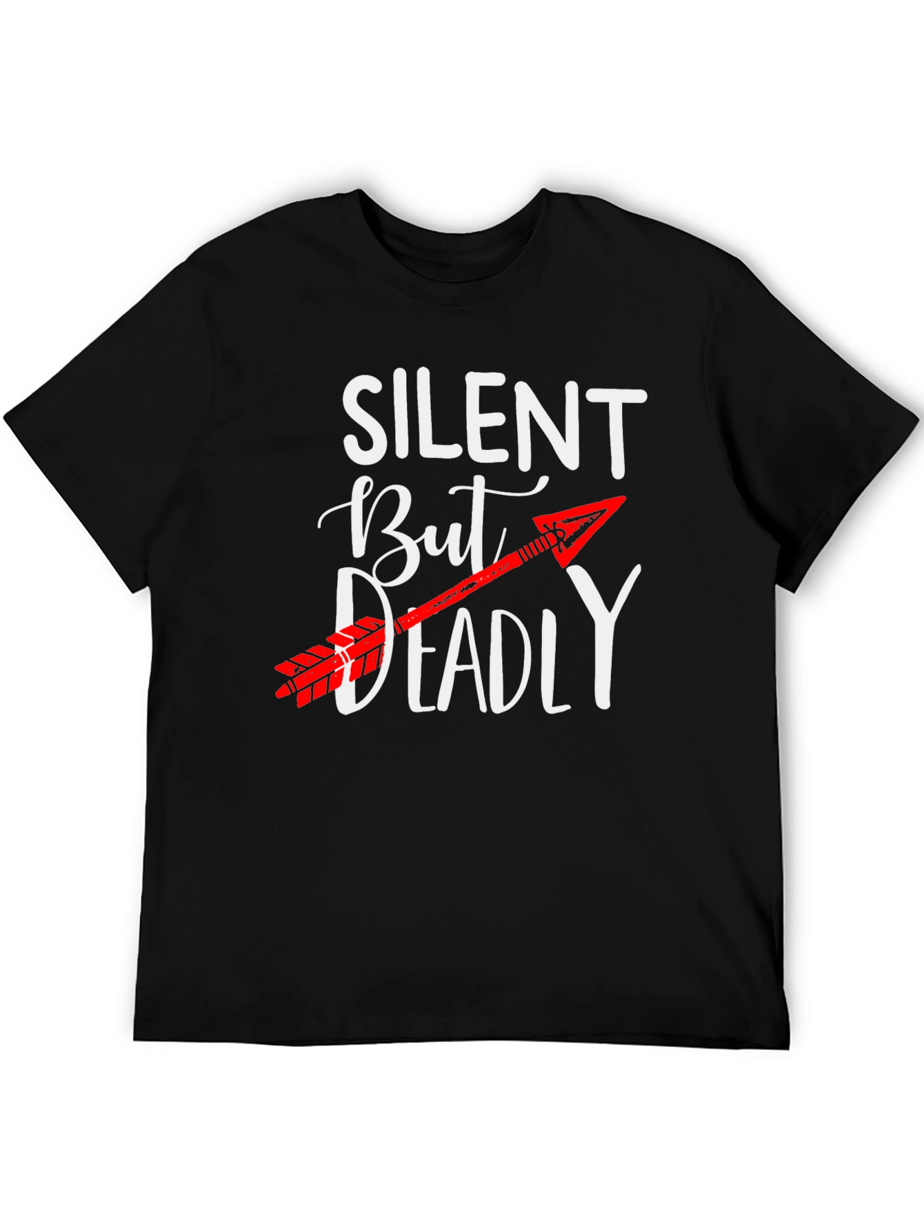 Black Silent But Deadly Arrow Graphic Tee view 5