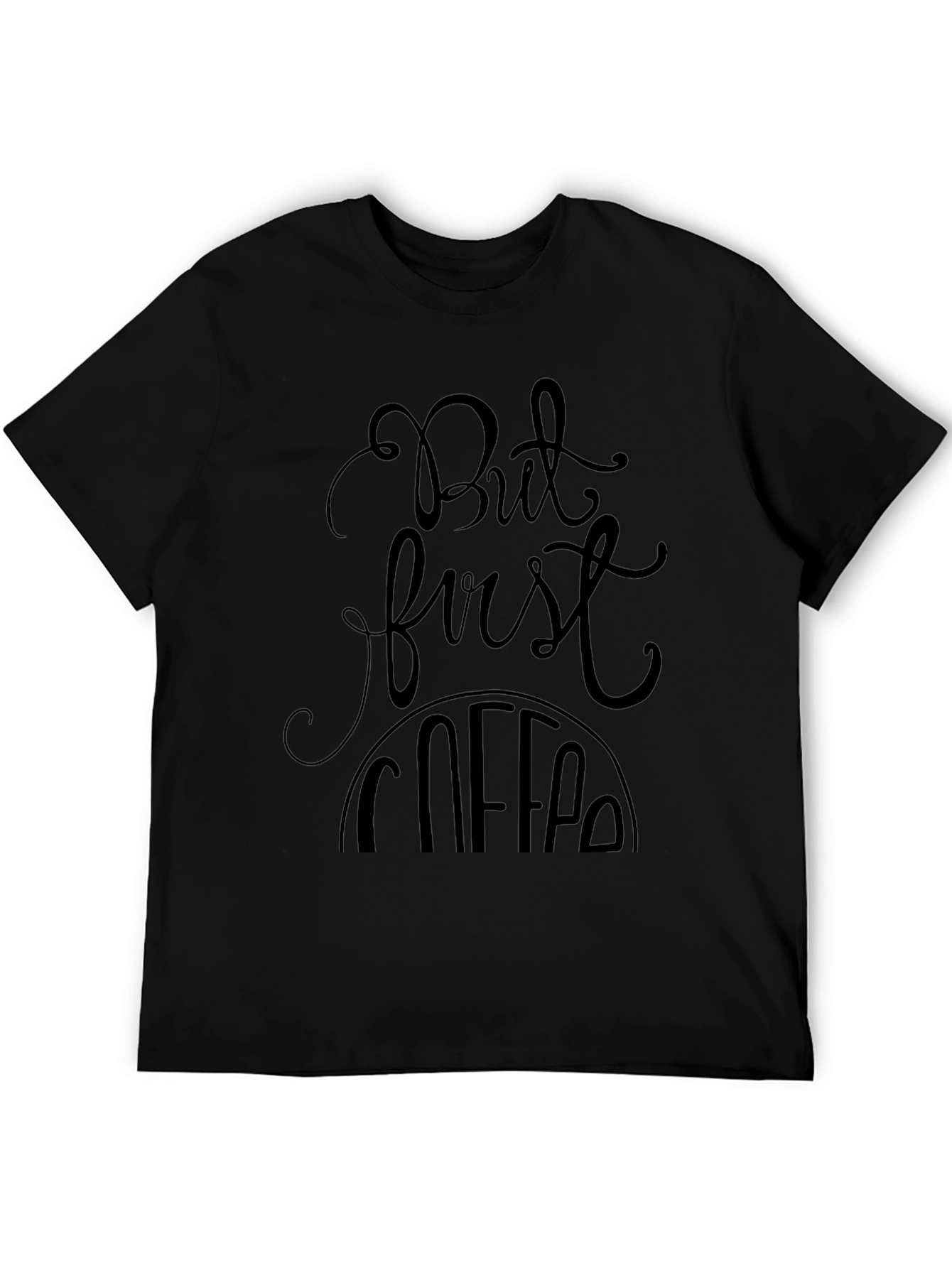 Black But First Coffee Graphic Tee - Black Unisex view 5