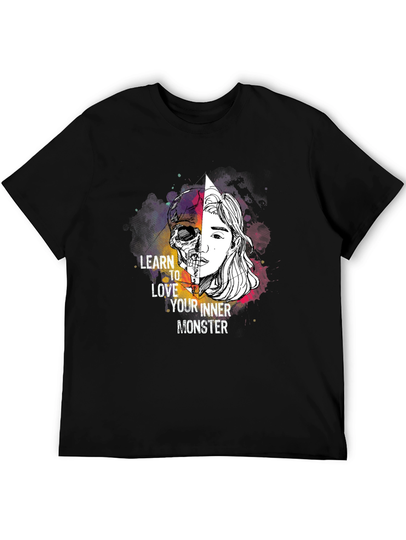 Black Inner Monster Graphic Tee - Black view 5