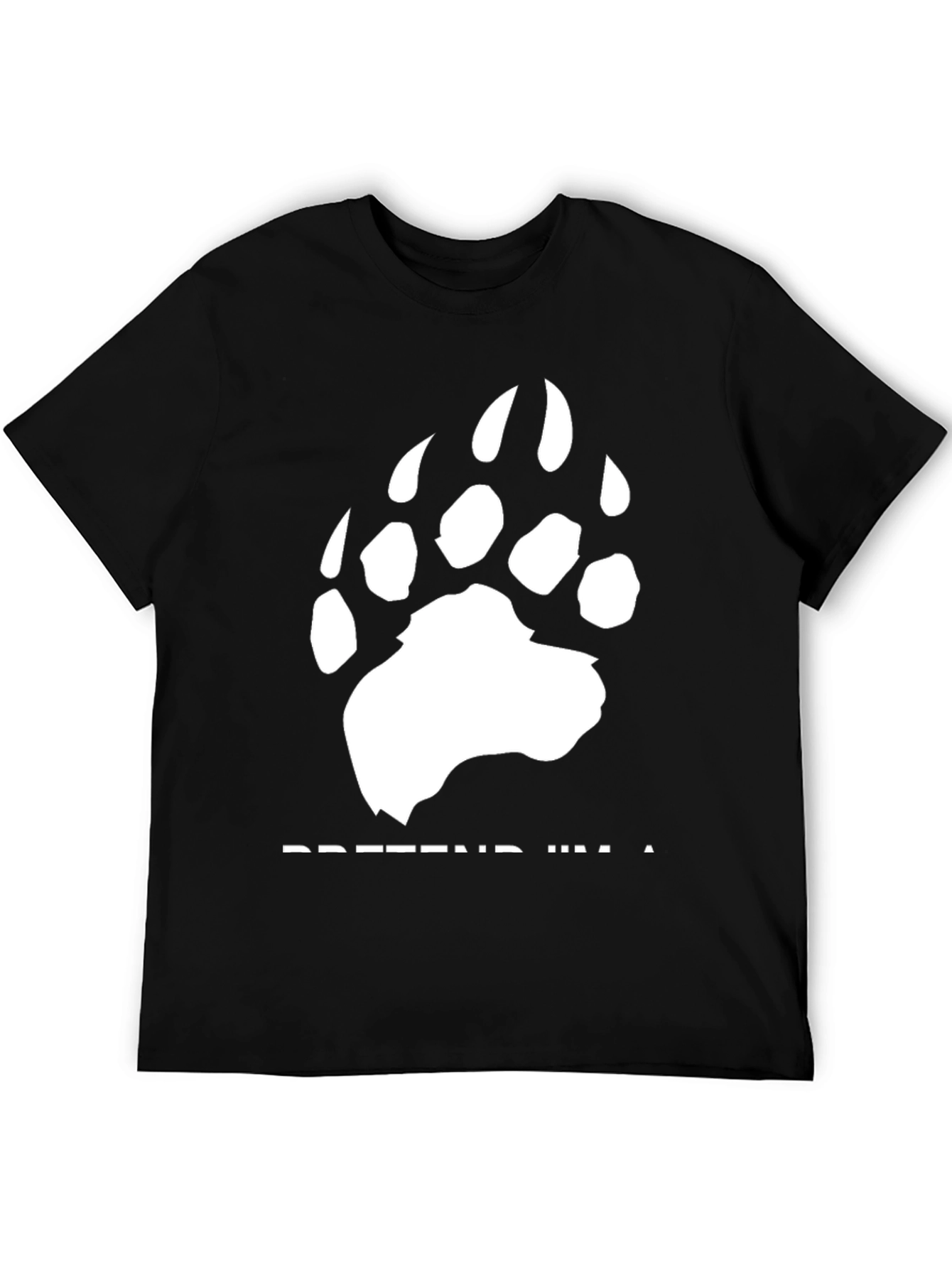 Black Pretend I'm a Bear Graphic Tee - Black view 5