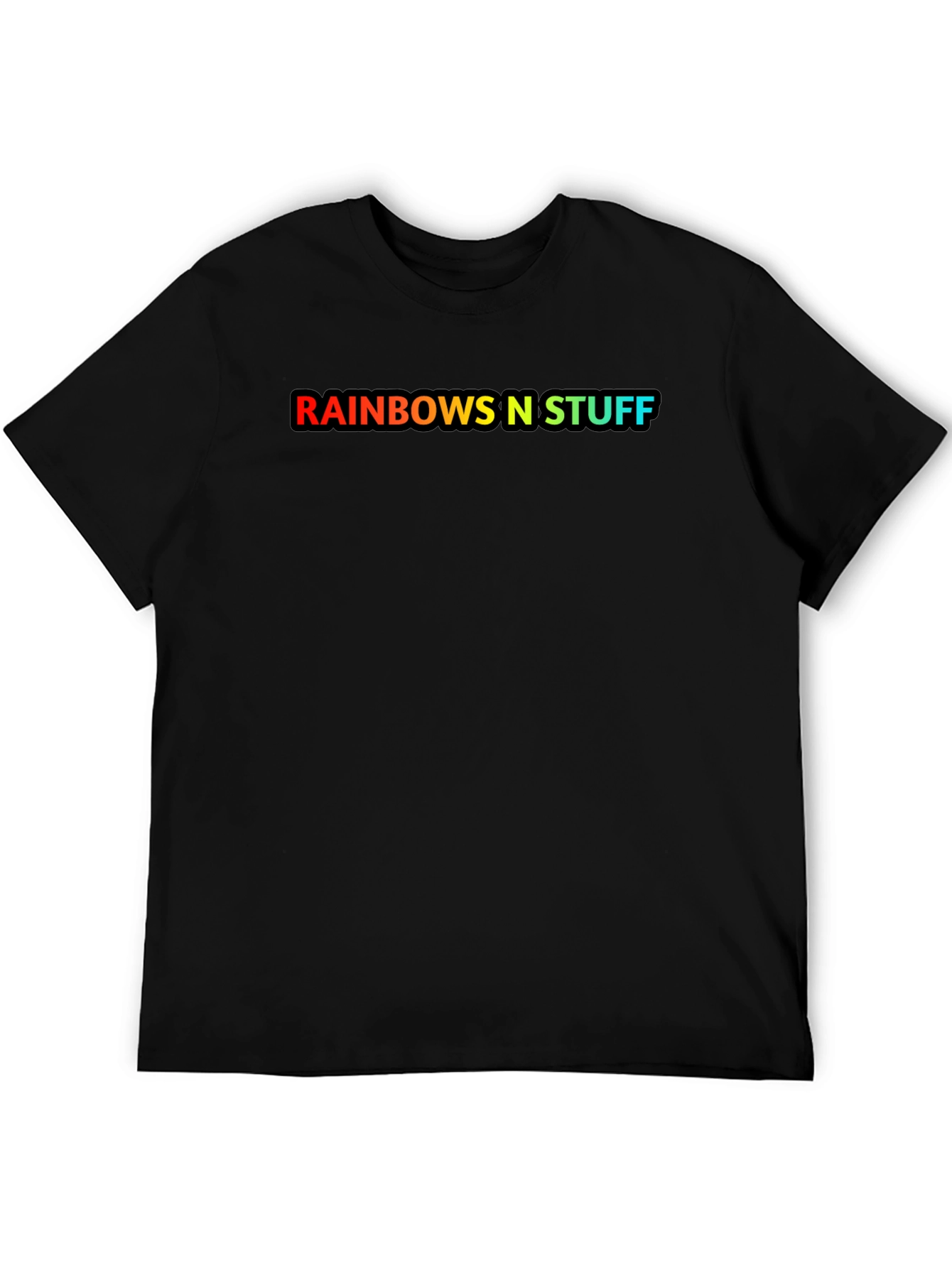 Black Rainbows N Stuff Graphic Tee - Black Cotton Blend view 5
