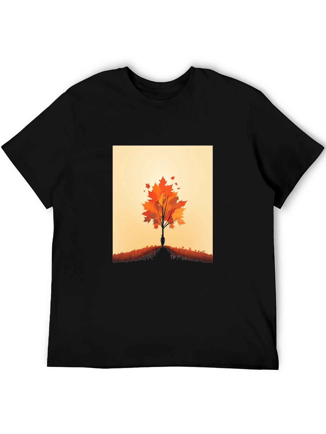 Black Autumn Tree Graphic Tee - Nature Inspired Design view 5