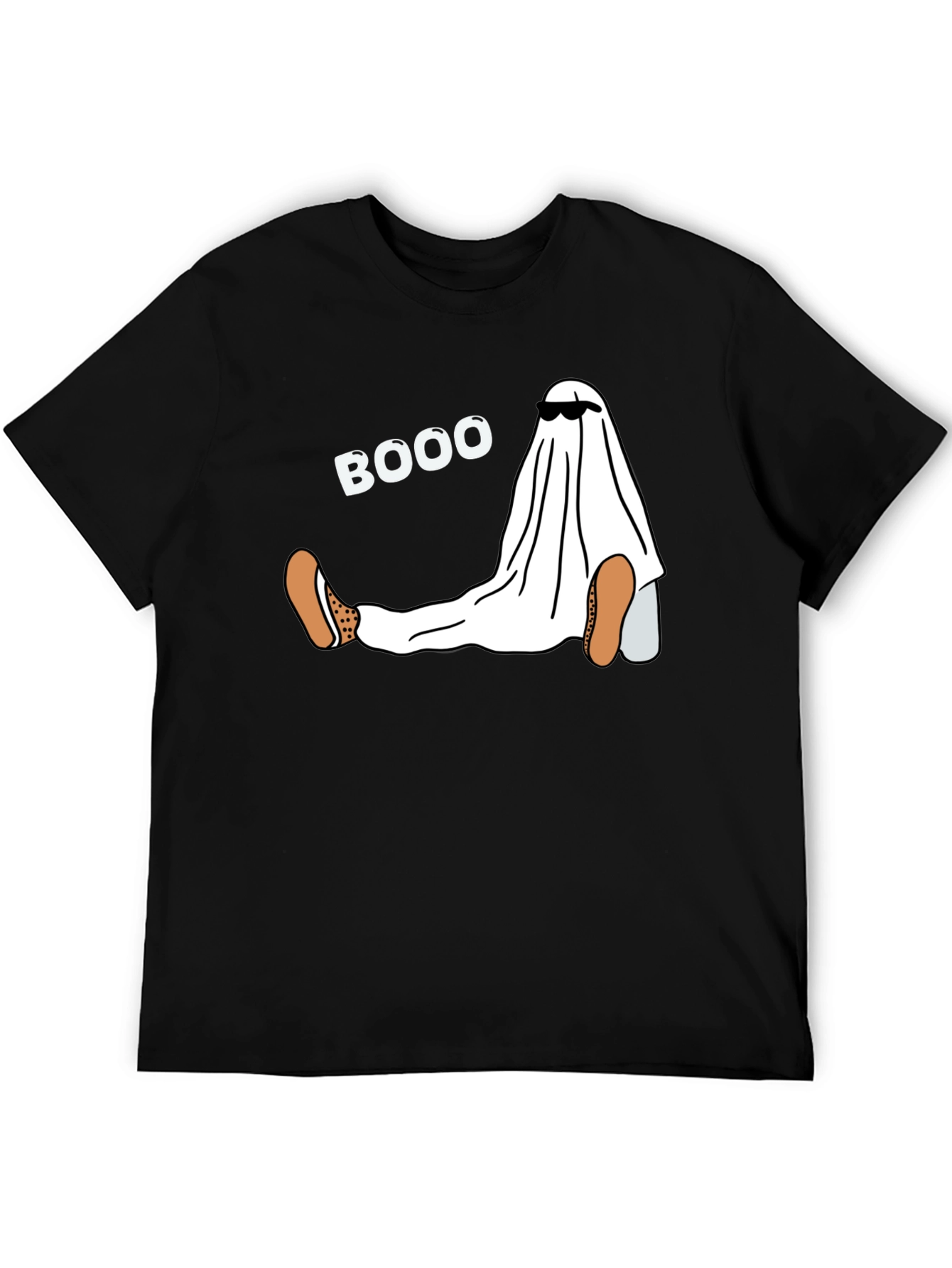 Black Funny Halloween Ghost Boo T-Shirt view 5