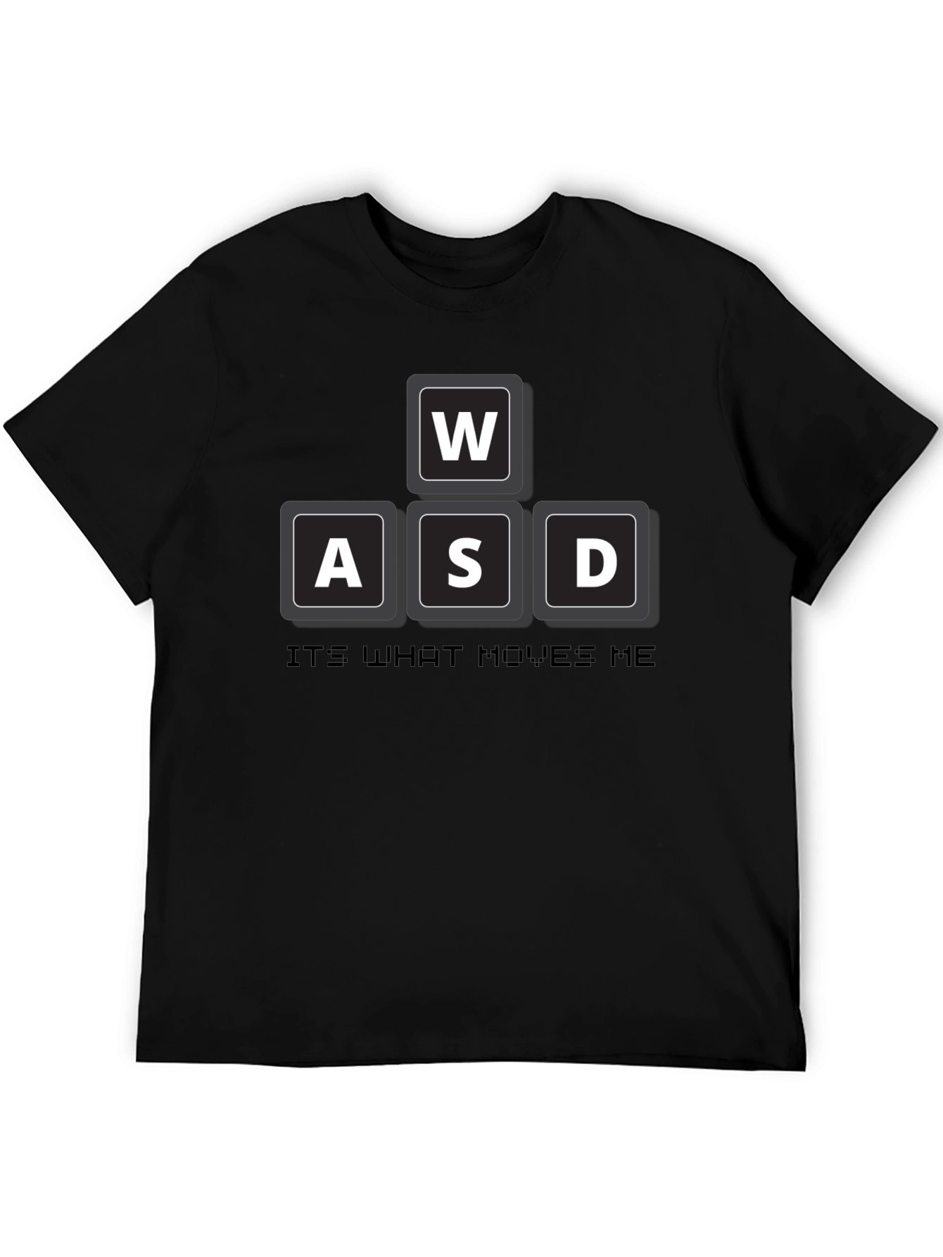 Black Gamer WASD T-Shirt - It's What Moves Me view 5
