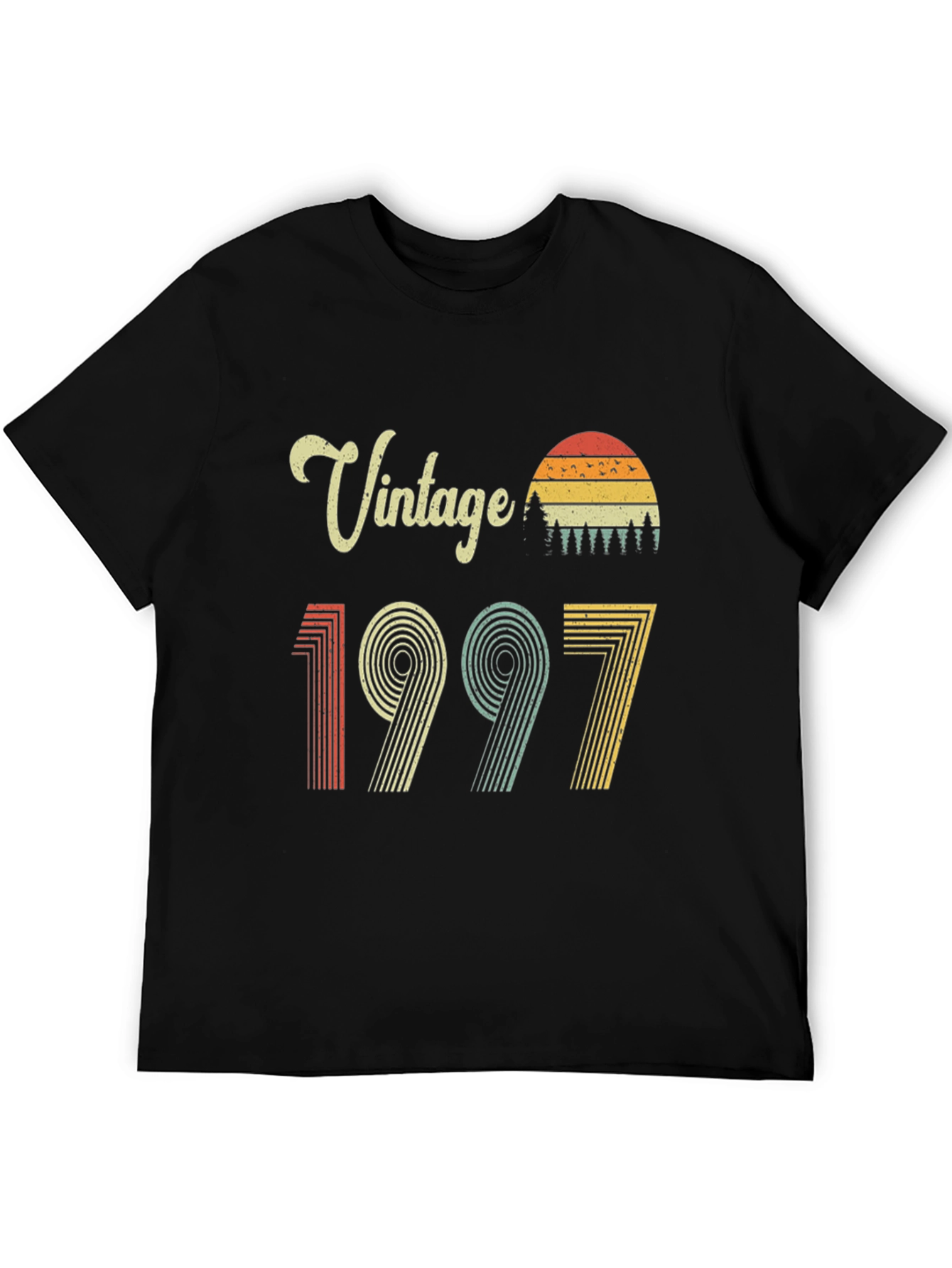 Black Vintage 1997 Birthday T-Shirt, Retro Style, Soft Cotton view 5