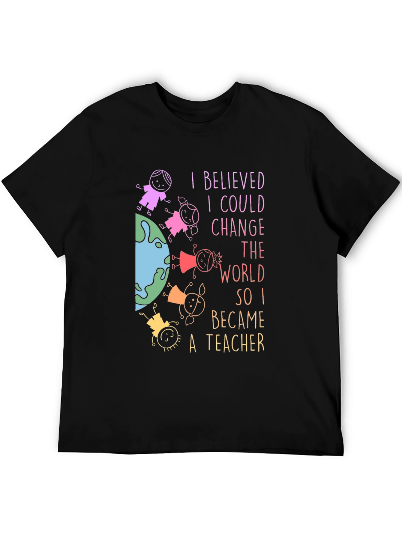 Black Teacher T-Shirt: Change the World view 5