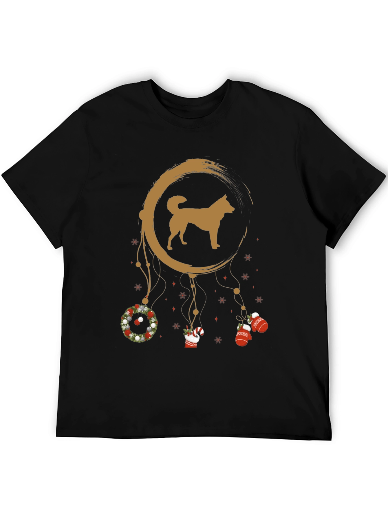 Black Dog Dream Catcher T-Shirt view 5