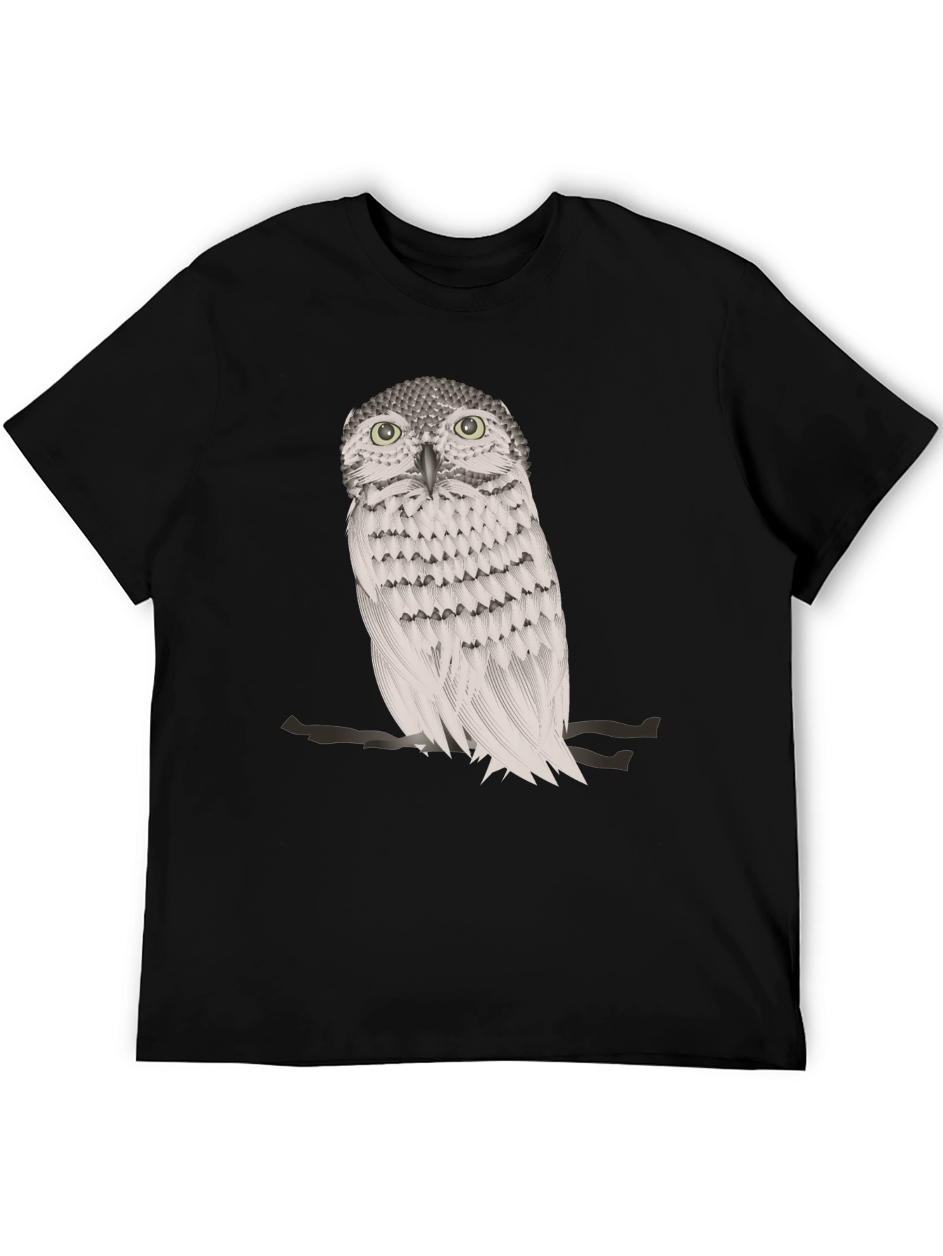 Black Owl Graphic Print Crew Neck T-Shirt view 5