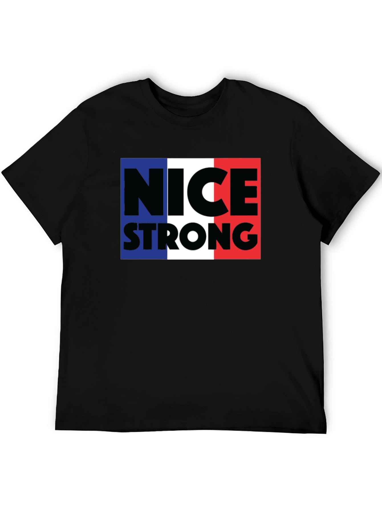 Black Nice Strong T-Shirt France Colors view 5