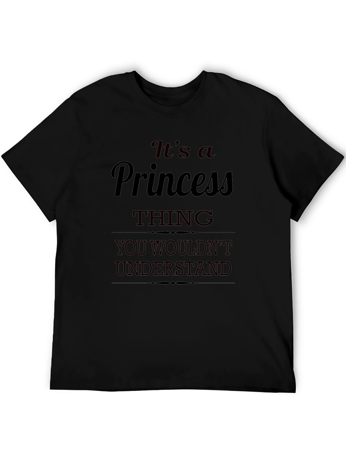 Black It's a Princess Thing T-Shirt view 5