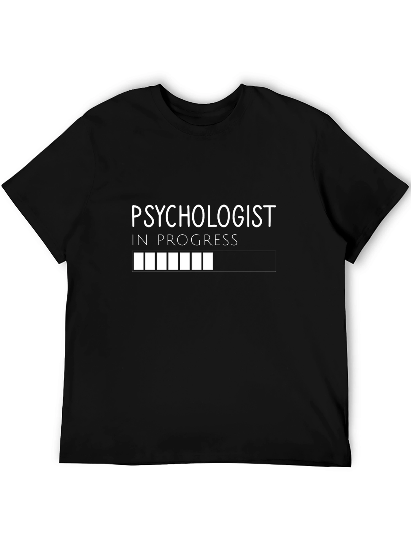 Black Psychologist In Progress Funny Loading Bar T-Shirt view 5