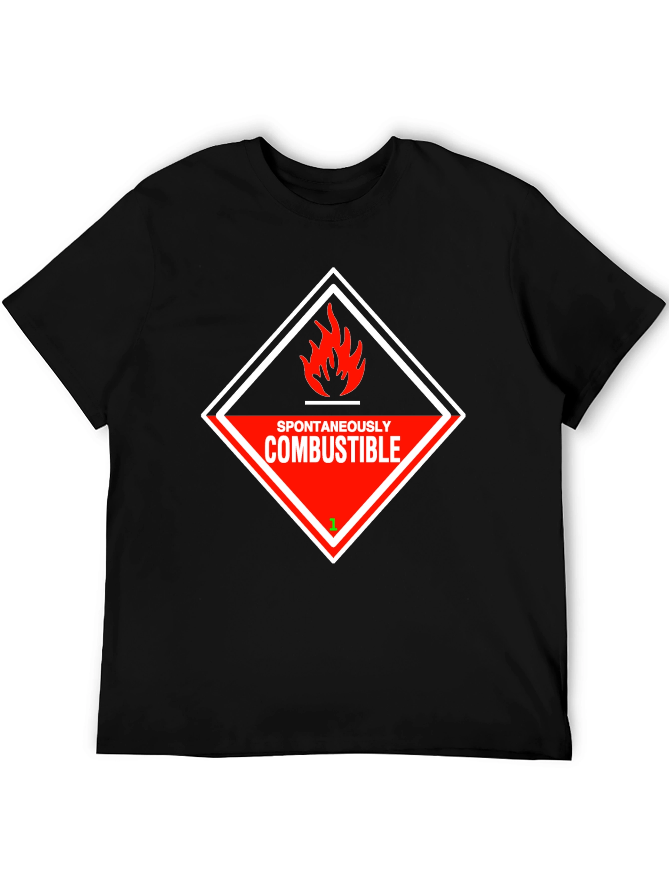 Black Spontaneously Combustible Graphic T-Shirt view 5