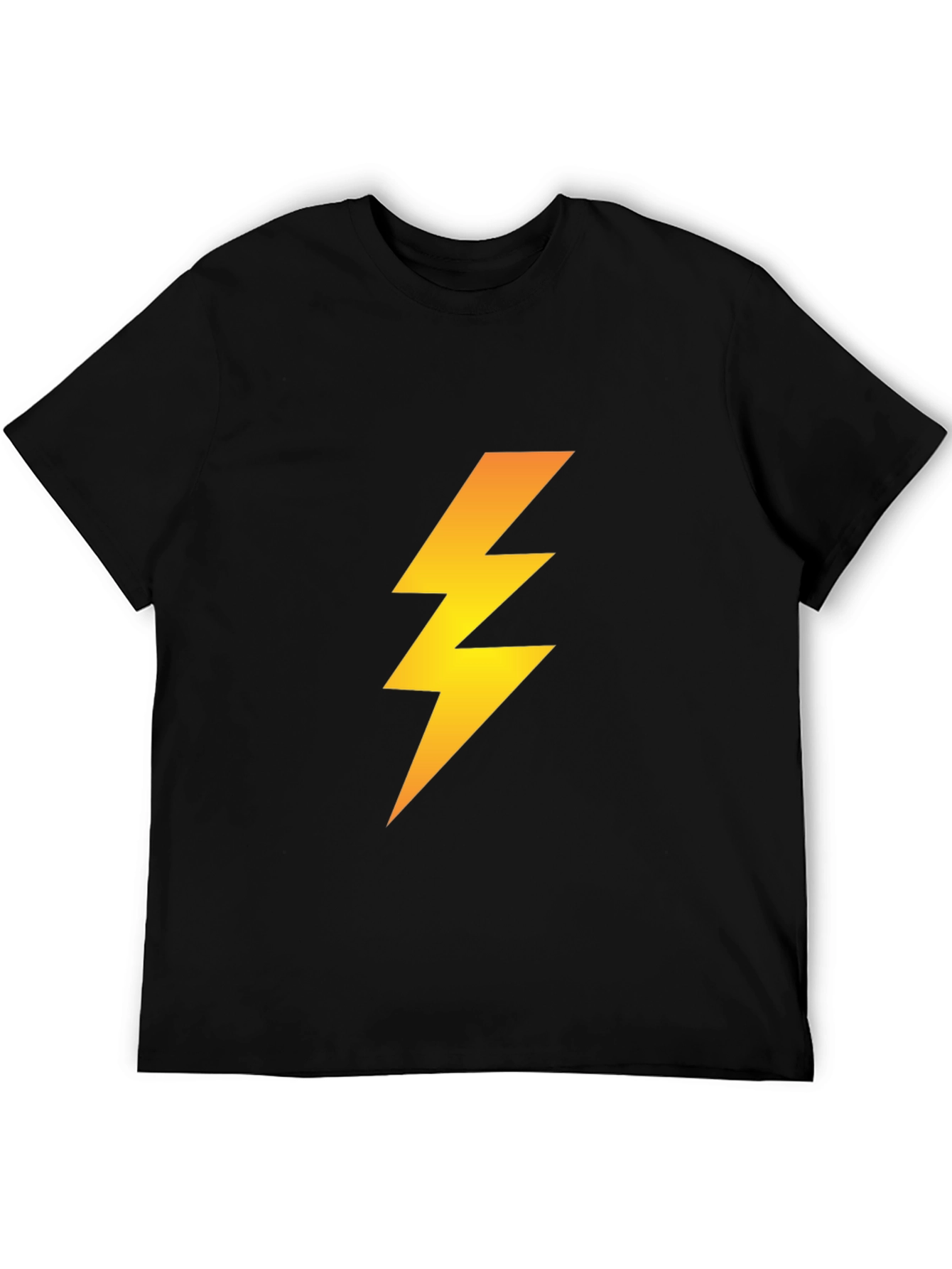 Black Lightning Bolt Graphic Tee - Black view 5