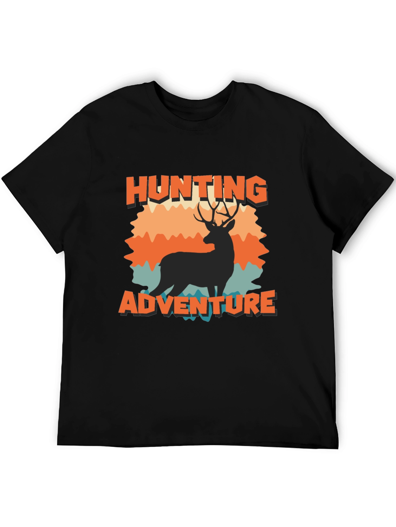 Black Hunting Adventure Graphic Tee - Black view 5