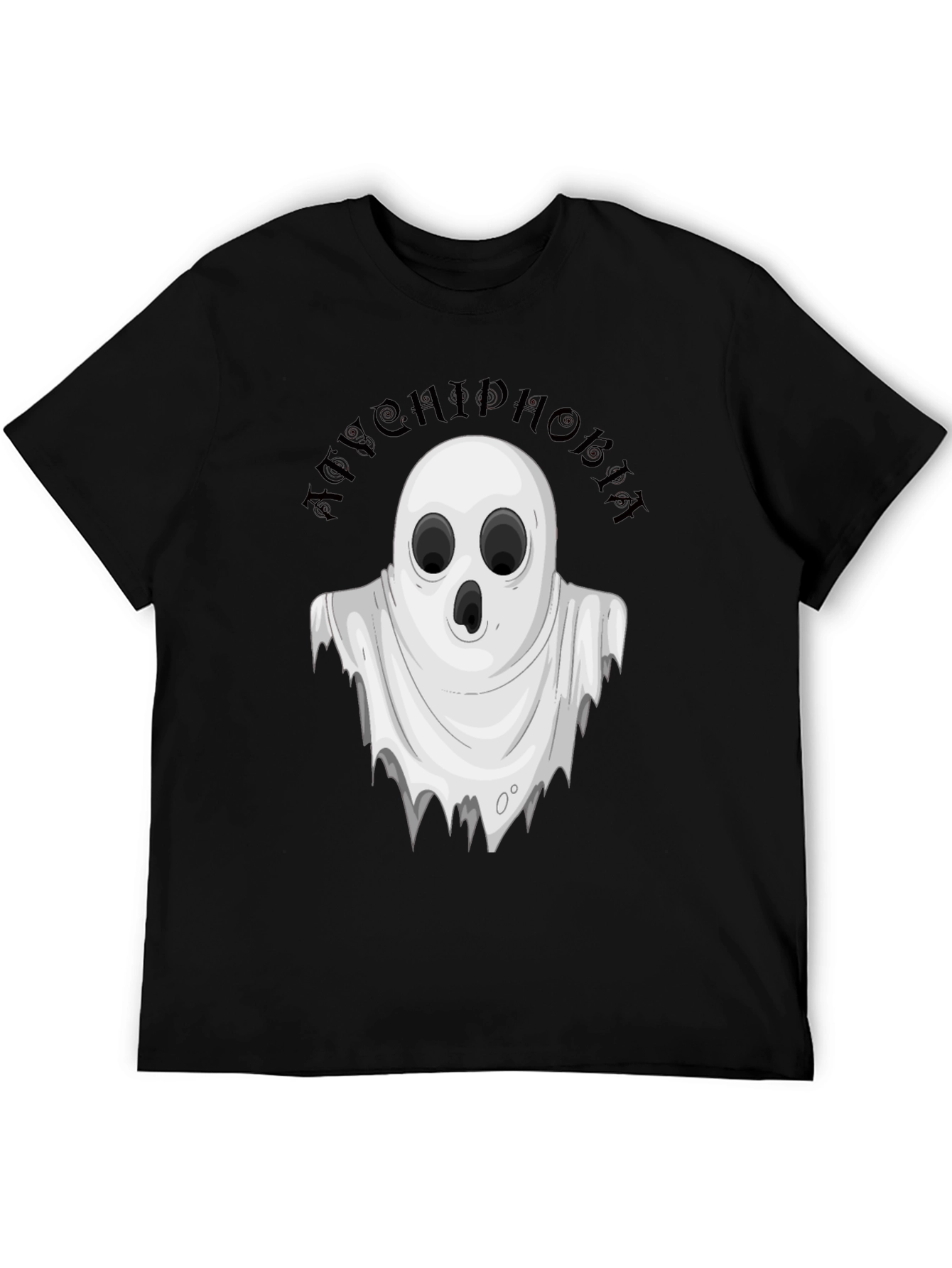 Black Boo! Achluophobia Ghost Graphic Tee - Black view 5