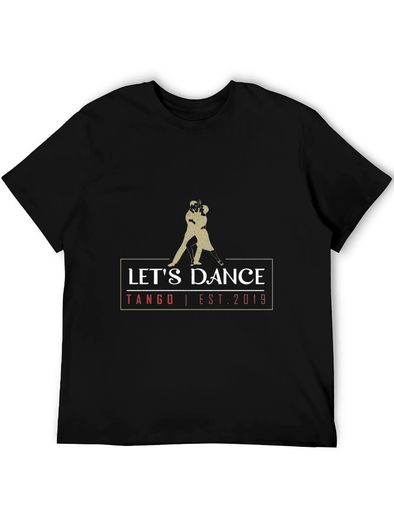 Black Let's Dance Tango Est. 2019 Black T-Shirt view 5