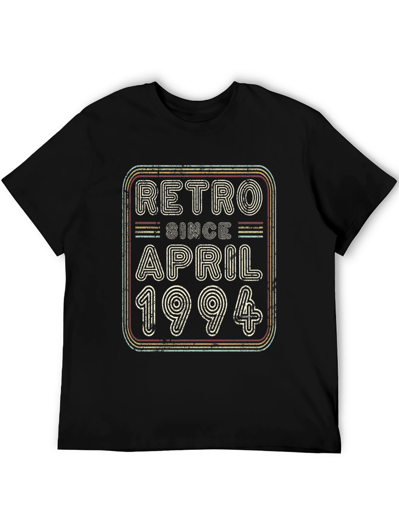Black Retro Since April 1994 Birthday T-Shirt view 5