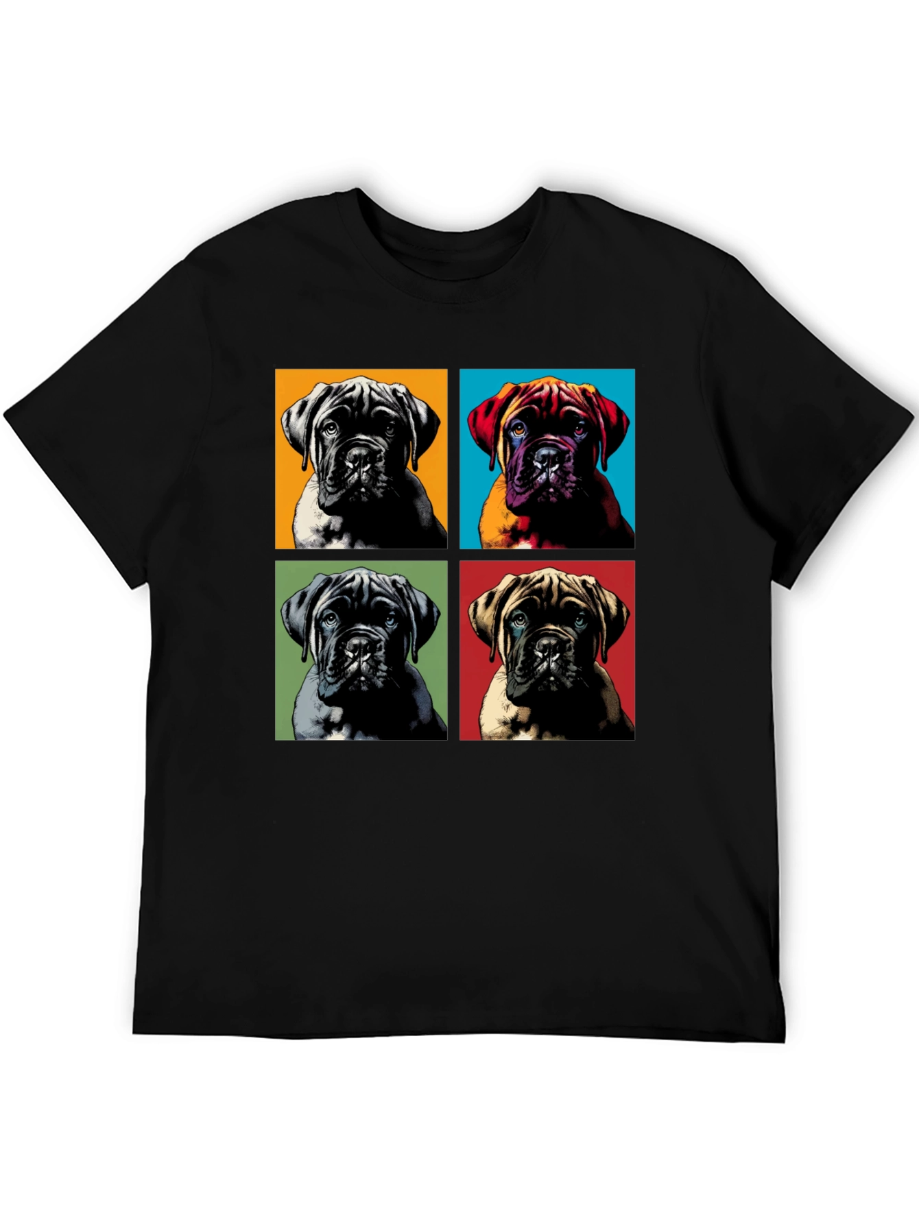 Black Pop Art Dog Breed Graphic Tee view 5