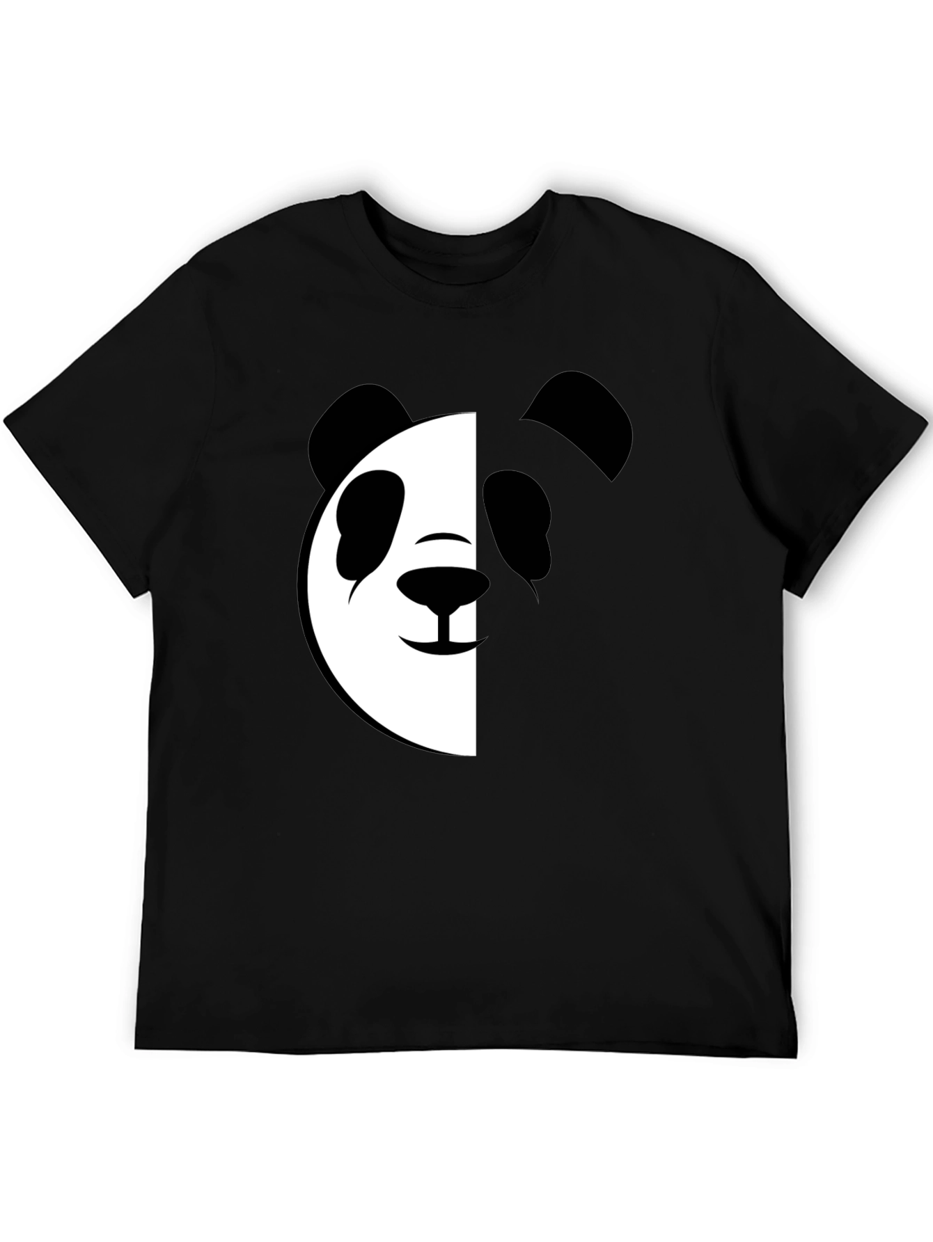 Black Cool Panda Graphic T-Shirt view 5